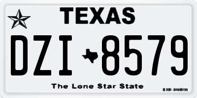 TX license plate DZI8579