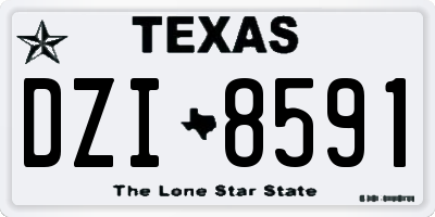 TX license plate DZI8591