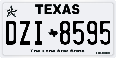 TX license plate DZI8595