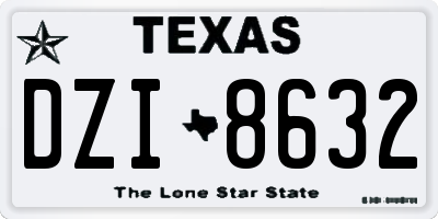 TX license plate DZI8632