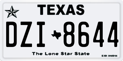 TX license plate DZI8644