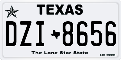 TX license plate DZI8656