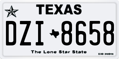 TX license plate DZI8658