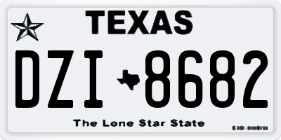 TX license plate DZI8682