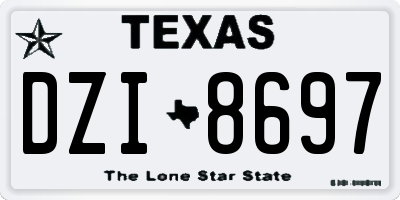 TX license plate DZI8697