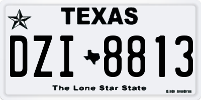 TX license plate DZI8813