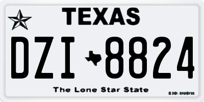 TX license plate DZI8824
