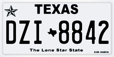 TX license plate DZI8842