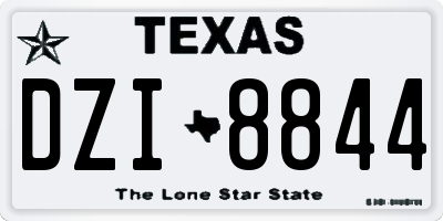 TX license plate DZI8844