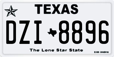 TX license plate DZI8896