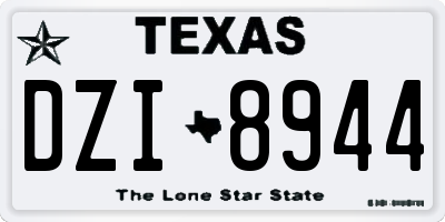TX license plate DZI8944