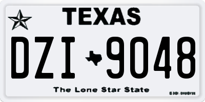 TX license plate DZI9048