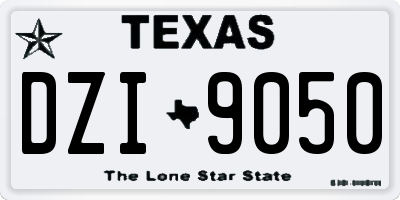 TX license plate DZI9050