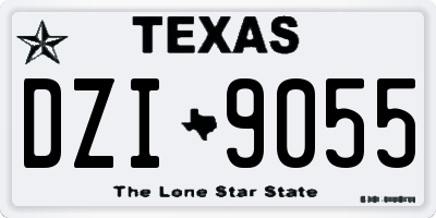 TX license plate DZI9055