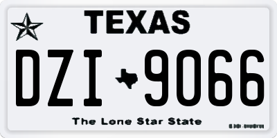 TX license plate DZI9066