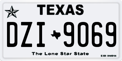 TX license plate DZI9069
