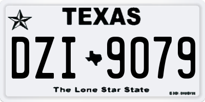 TX license plate DZI9079