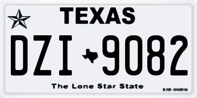 TX license plate DZI9082