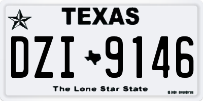 TX license plate DZI9146