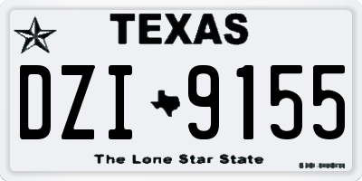 TX license plate DZI9155