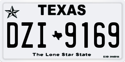 TX license plate DZI9169