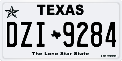 TX license plate DZI9284