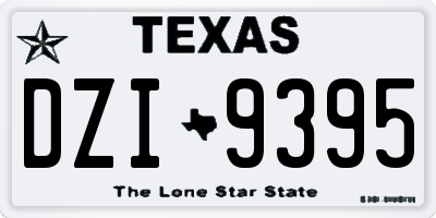 TX license plate DZI9395