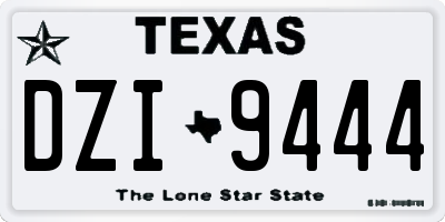 TX license plate DZI9444