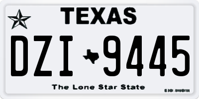 TX license plate DZI9445