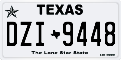 TX license plate DZI9448