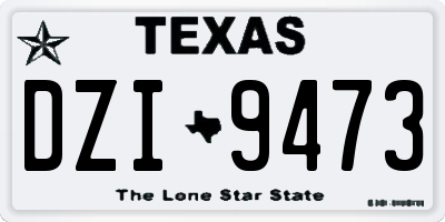 TX license plate DZI9473