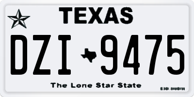 TX license plate DZI9475