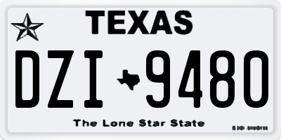 TX license plate DZI9480