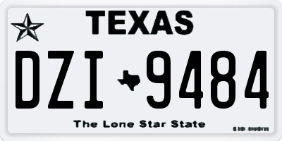 TX license plate DZI9484