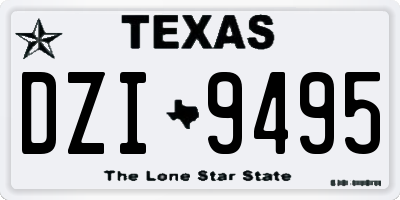 TX license plate DZI9495