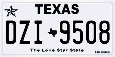 TX license plate DZI9508
