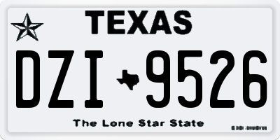 TX license plate DZI9526