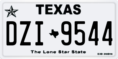 TX license plate DZI9544