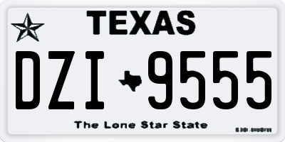TX license plate DZI9555