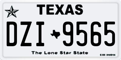 TX license plate DZI9565