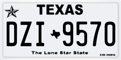 TX license plate DZI9570
