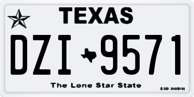 TX license plate DZI9571