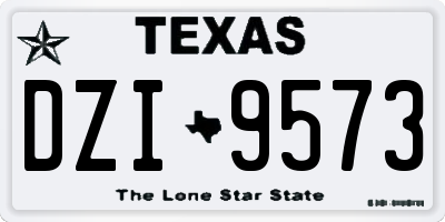 TX license plate DZI9573