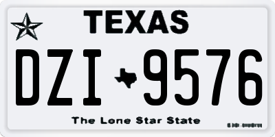TX license plate DZI9576