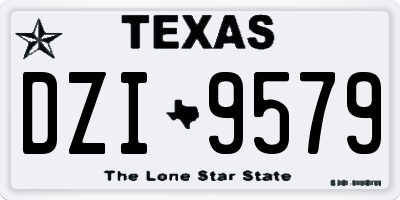 TX license plate DZI9579