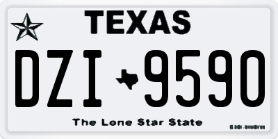 TX license plate DZI9590