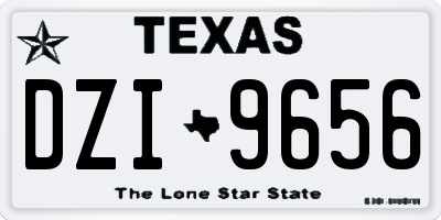 TX license plate DZI9656