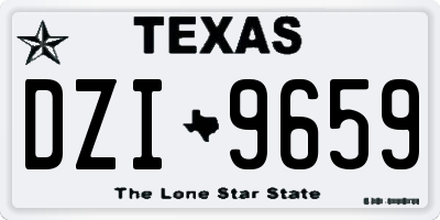 TX license plate DZI9659