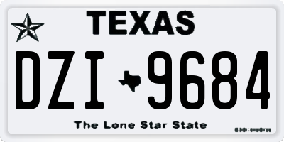 TX license plate DZI9684