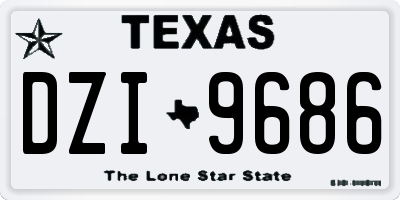 TX license plate DZI9686